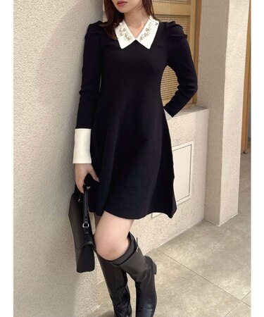 【20周年記念復刻！】オーナメントカラーニットワンピース