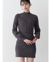 ビスチェドッキングミニワンピース