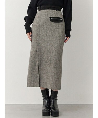 MIXパターンスリットナロースカート