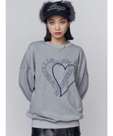 ハートロゴオーバースウェットプルオーバー