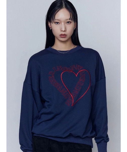 ハートロゴオーバースウェットプルオーバー