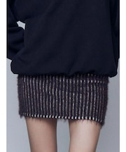 シャギープレーティングポケットスカート