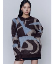 オーバーパターンニット