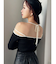 ナローストラップリブトップス