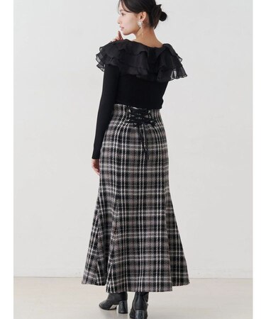 オリジナルロービングチェックマーメイドスカート