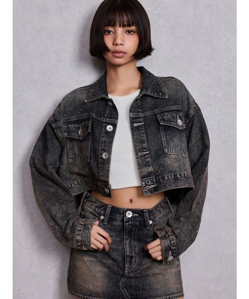 GD MOLD bijouデニムショートＧジャン