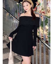 ストラップミニニットワンピース