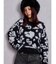 GG Leopardシャギーショートニットトップス