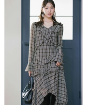 ラッフルイレヘムロングワンピース