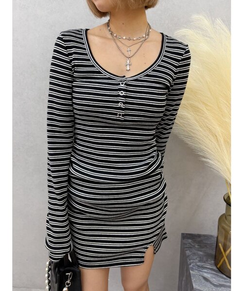 マチャット　ミニワンピース MACHATT マチャット サテンツイルミニドレス ワンピースの通販