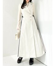 【新色あり】サイドプリーツテーラーワンピース