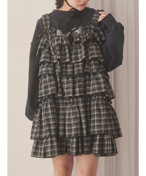 チェックホイップクリームミニワンピース｜マークスタイラー