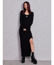 GGプレート long sleeve LONGニットワンピース