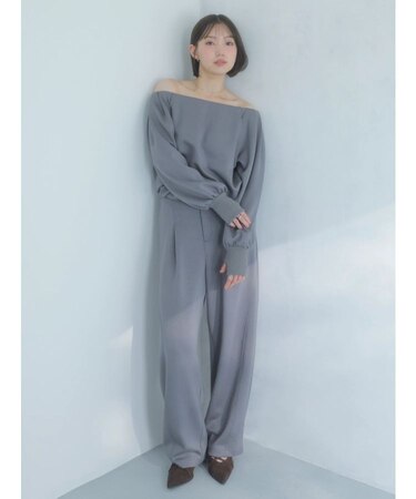 【吉田朱里】バレルレッグスウェットパンツ ※BLACK WEB限定カラー