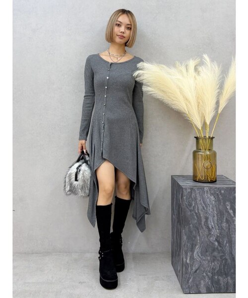 ロングスリットワンピース｜マークスタイラーアウトレットの