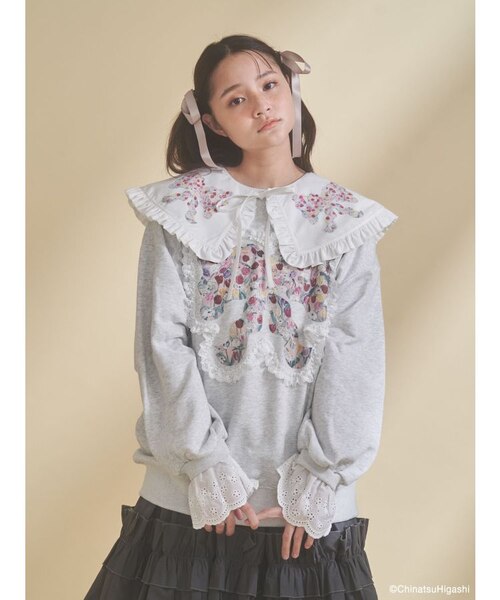 Dream Garden-tulip ribbon lace sweat｜マークスタイラーアウトレット