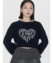 クレーピングパッチシャギーニット