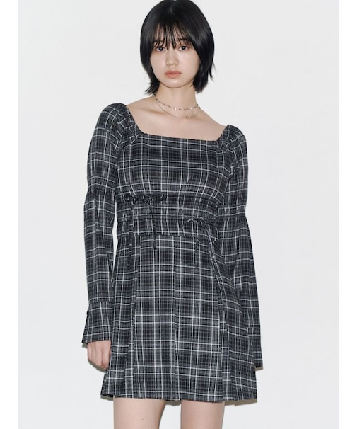 2WAYショルダーギャザーワンピース