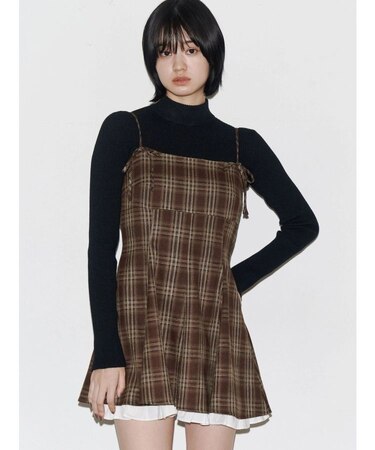 ヘムレイヤードフレアミニワンピース