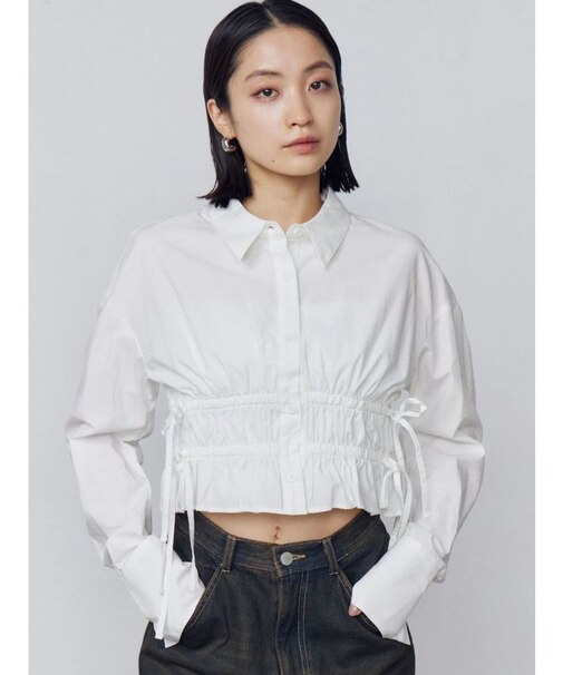 サイドリボンストリングシャツ