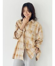 ブリーチチェックルーズシャツ