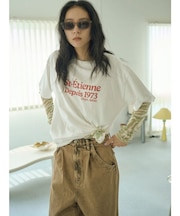ゼブラ柄シアーチュールロングスリーブTee