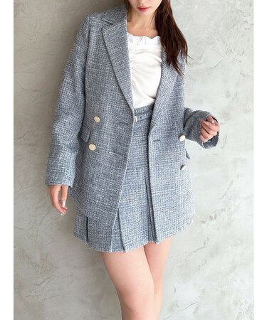 ツイードミディジャケット【セットアップ着用可能】