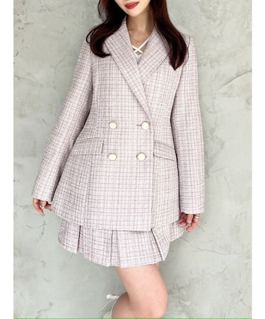 ツイードミディジャケット【セットアップ着用可能】