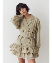 ヘムフリルトレンチミニワンピース