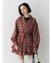 ヘムフリルトレンチミニワンピース