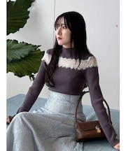 レースカッティングニット