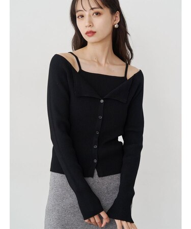 キャミドッキングニット