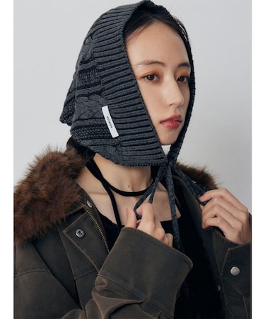 リブニットバブーシュカ