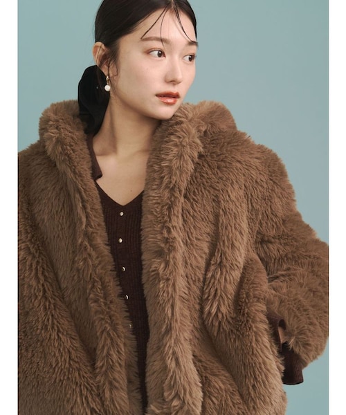 フェイクファーフーディコート フェイクファーフーディコート｜マークスタイラーアウトレットの