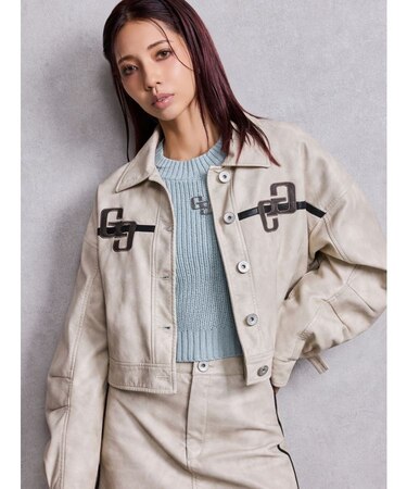 GGラインFake Leatherブルゾン