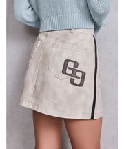 GGラインFake Leatherスカートライクショートパンツ
