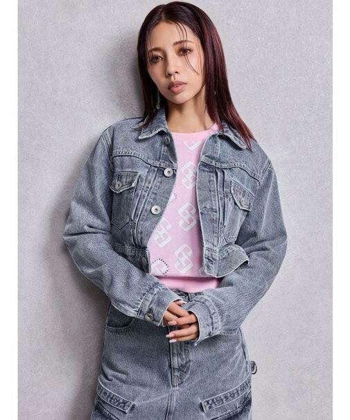 STUPID RICH bijouデニムショートGジャン