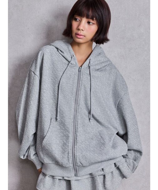 GG chain glitter print BIGパーカー