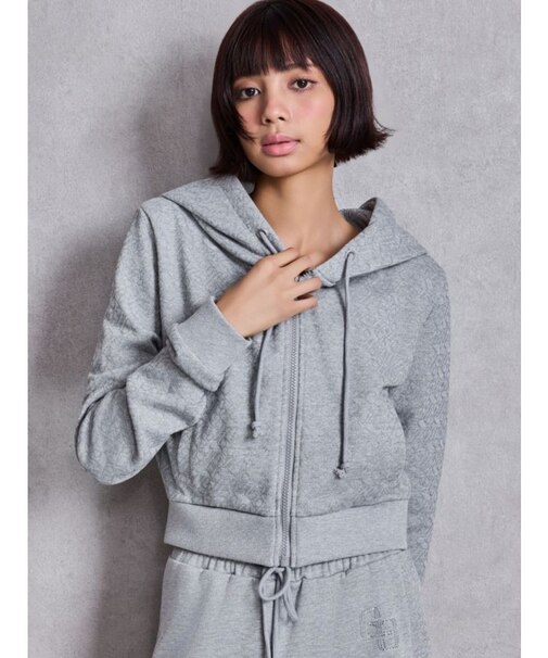 GG chain glitter print shortパーカー