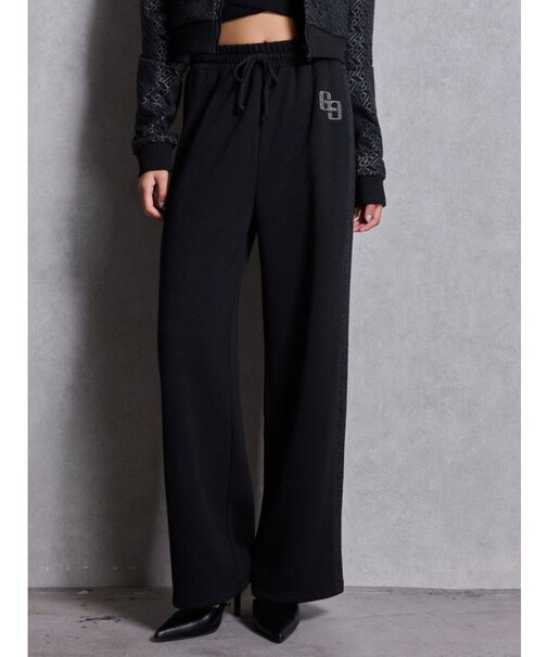 GG chain glitter print straightパンツ