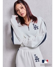 GYDA［MLB］2ラインハーフZIPショートトップス