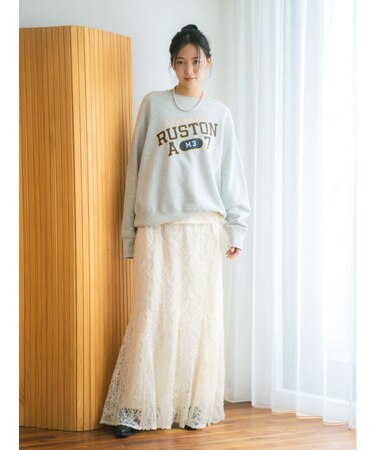 起毛レースマーメイドスカート