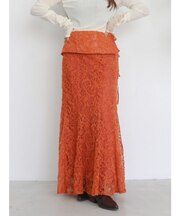 起毛レースマーメイドスカート