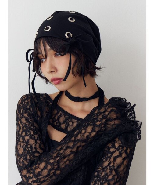 ハトメリボンビーニー