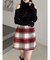 シャギーチェックミニスカート