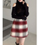 シャギーチェックミニスカート