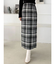 チェックツィードタイトスカート