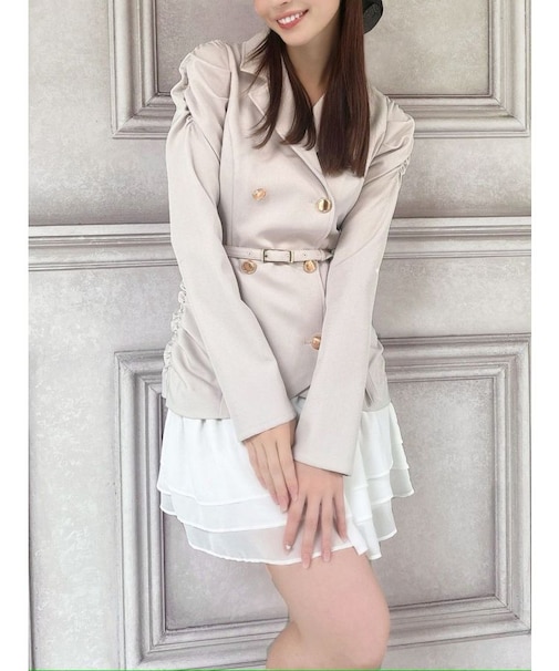 ヘムフリルテーラードミニワンピース