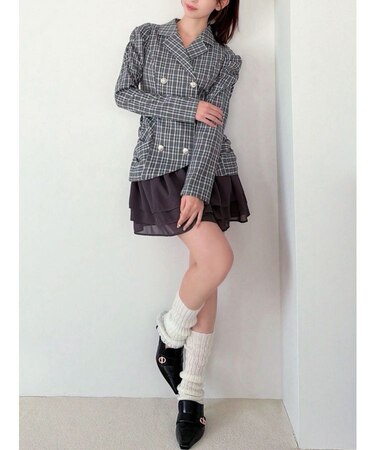 ヘムフリルテーラードミニワンピース