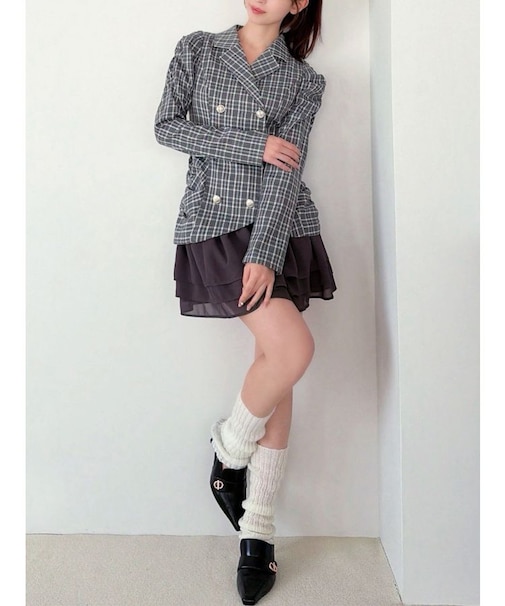 ヘムフリルテーラードミニワンピース